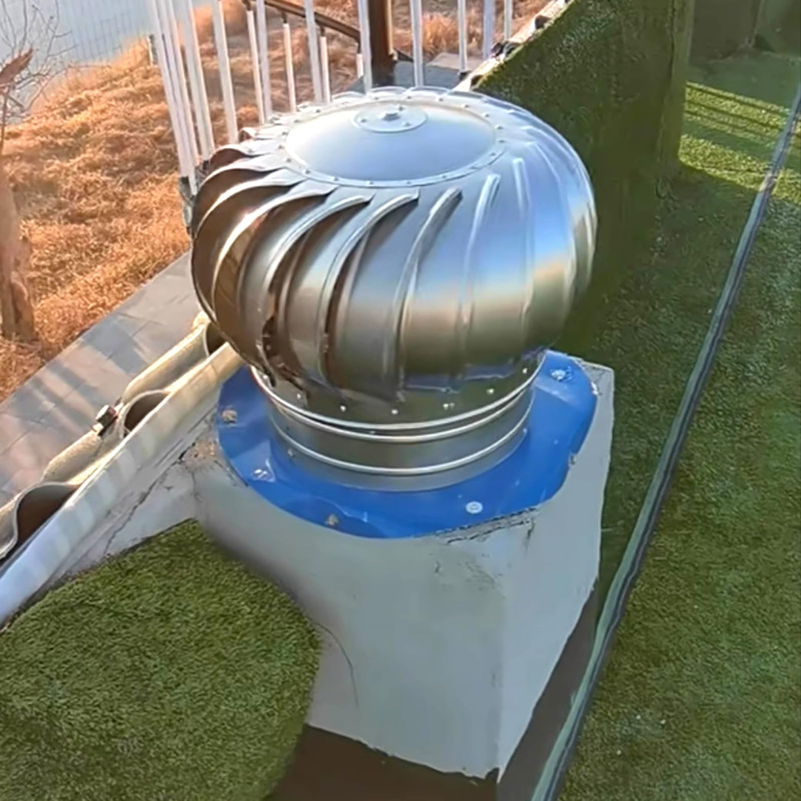 304 Stainless Steel Roof Wind Turbine Ventilator - Non-Powered Attic Vent, Leak Proof, 150mm/6in