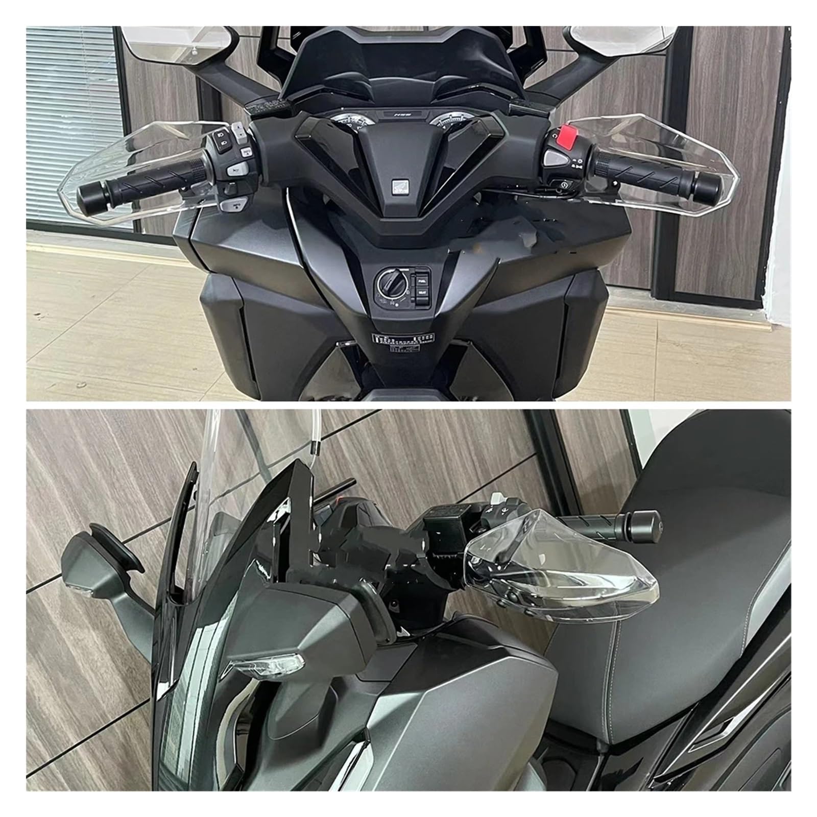 Deflektor motocykla 2023Motorcycle Accessories Domestic Upgrade Handguards Shield Hand Guard Protector Windshield For Honda NSS 350 NSS350 Osłona przeciwsłoneczna(Black)
