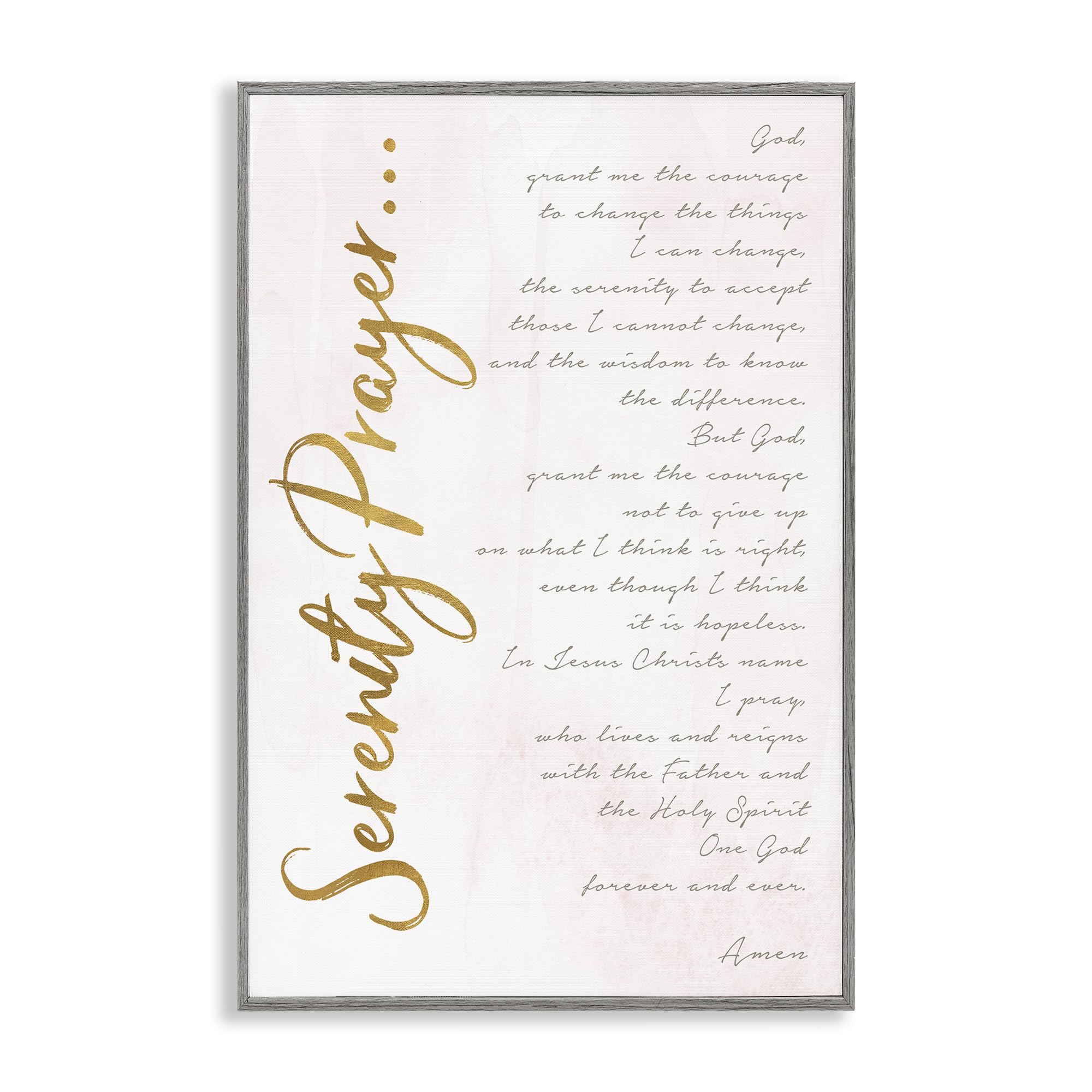 Poster Serenity Prayer Scripture cadre facile à accrocher pour mur vide