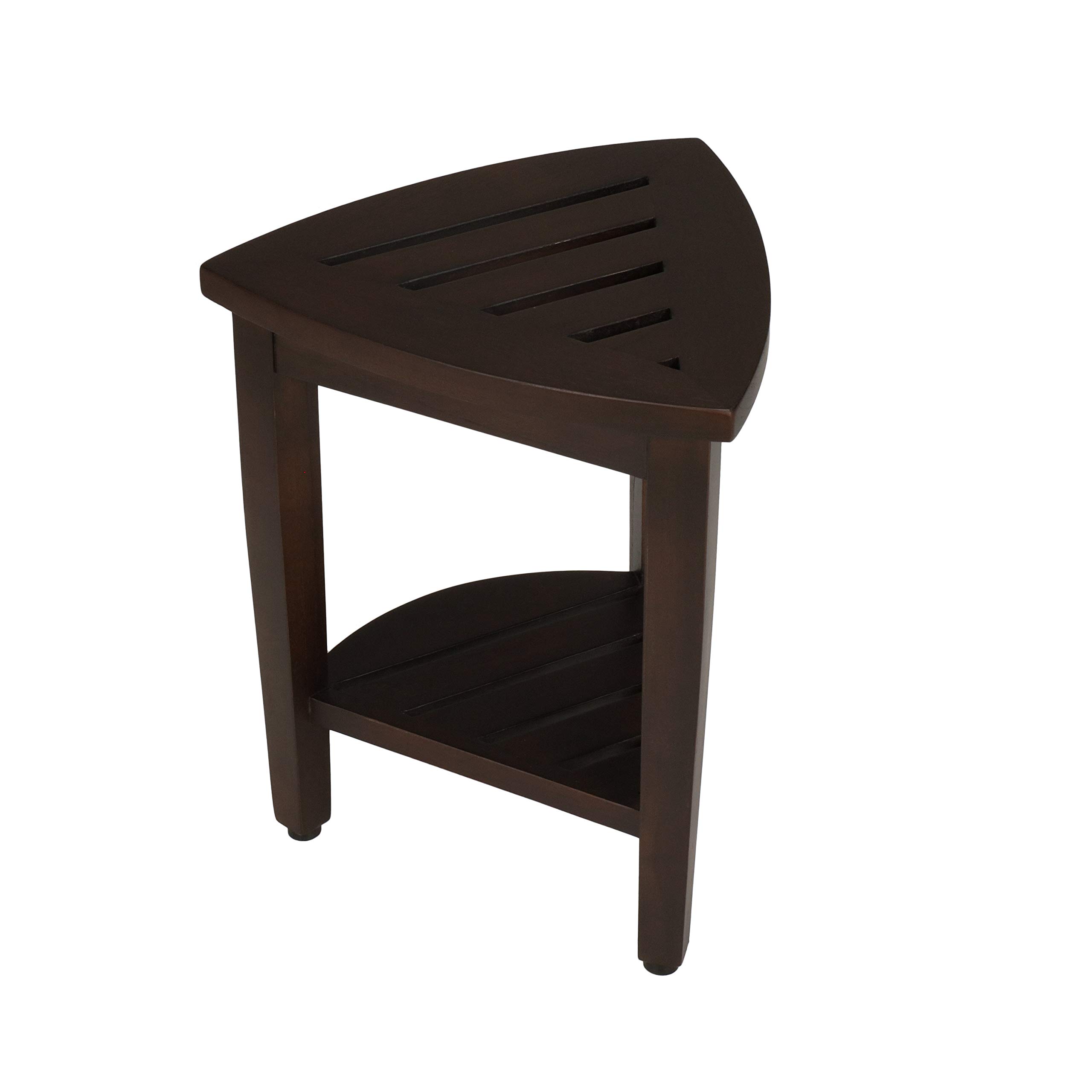 Wooden Bench Redmon Genuine Teak Corner Shower Bench Redmon X 20 X