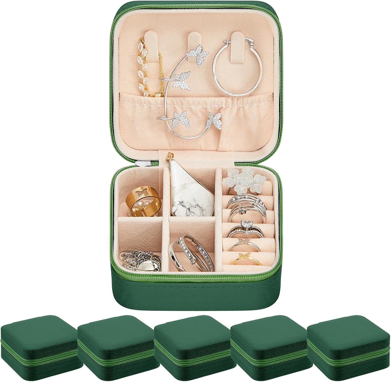 6 Pcs Travel Jewelry Case Jewelry Travel Organizer Small