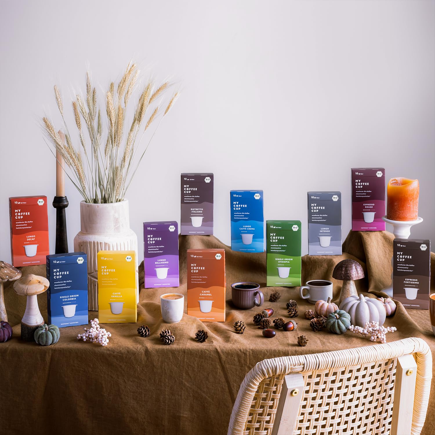 My Coffee Cup – GRAND SELECTION – BIO-KAFFEE 11 PACKUNGEN I 110 Kaffeekapseln für Nespresso®³-Kapselmaschinen I 100% heim- und gartenkompostierbare I nachhaltig – 0% Alu
