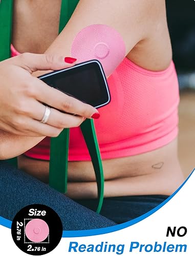 Miniatura 4 de Paquete de 40 cubiertas de sensor Libre 3 impermeables, parches adhesivos para paquete trasero precortado Libre 3, cinta CGM sin pegamento en el