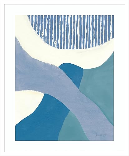 Miniatura 13 de Amanti Art Framed Wall Art Print 25x21 Retro Abstract VI Blue Green by Danhui Nai, Abstract Wall Art, Modern Contemporary Decor, Medium Poster