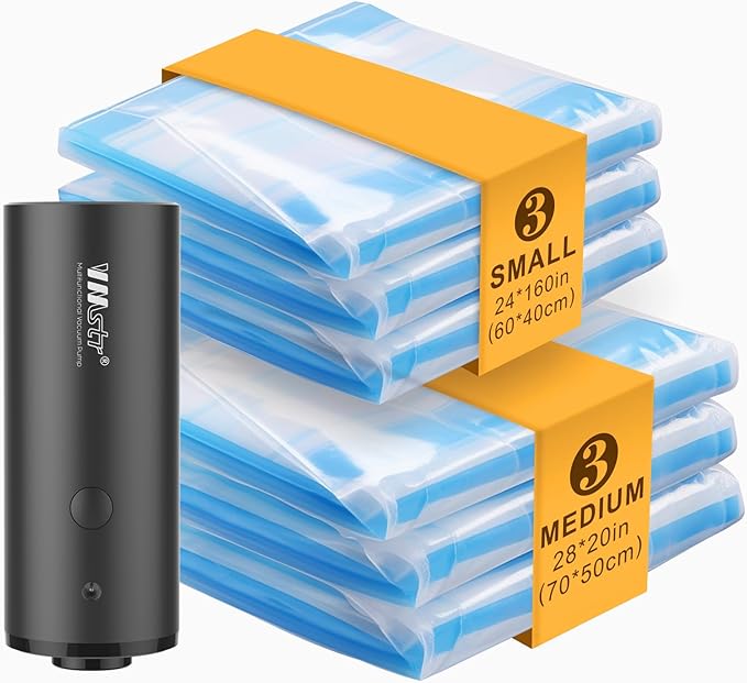 Vacuum Storage Bags with Electric Pump,VMSTR Large Medium Space Saver