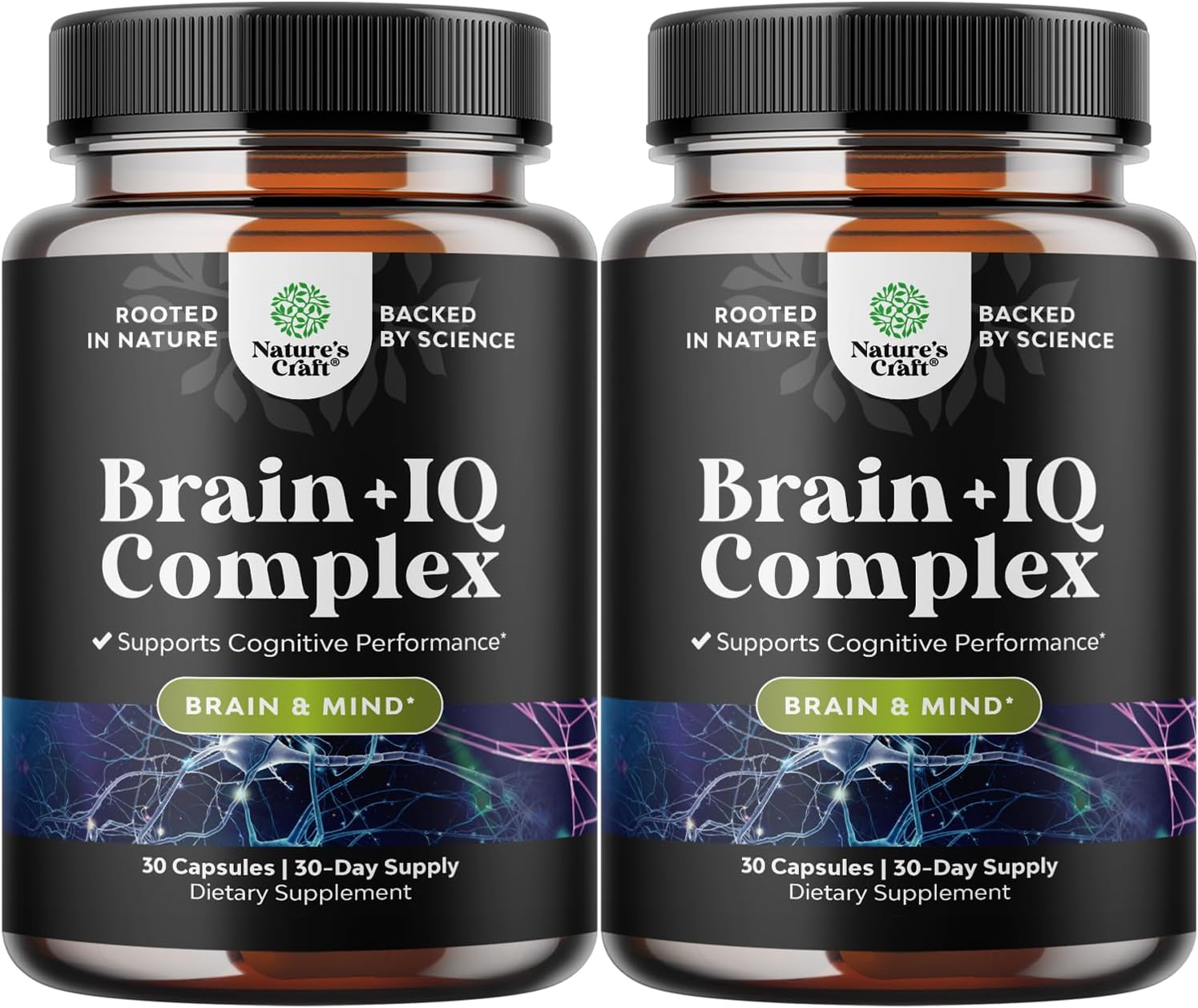 Nootropic Memory Supplement for Brain Support - Memory Pills for Brain Boost and Natural Energy Booster - VIT B12 Bacopa Monnieri Rhodiola Rosea DMAE Ginkgo Biloba Phosphatidylserine Supplement 2pack