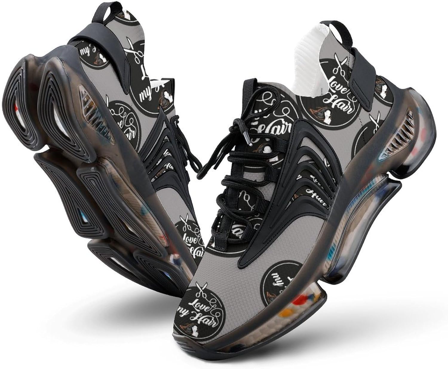 Love My Hair Hairstylist Mens Running Shoes Lightweight Walking Tennis Shoes Soft Soled Elastic Cushion Basketball Shoes