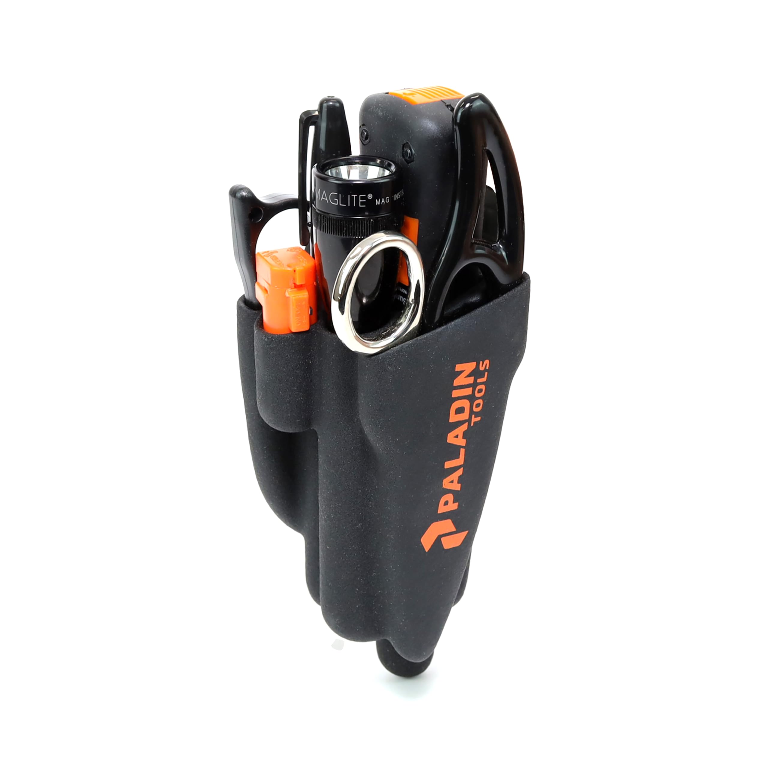 Paladin Tools PA4941 DataComm Technicians Kit | Data SureStrip Cutter, Datacomm Scissors, Punchdown Tool, Reversible 110/66 Blade, GripPack Holster, LED Light, Marker (Pro Grade)