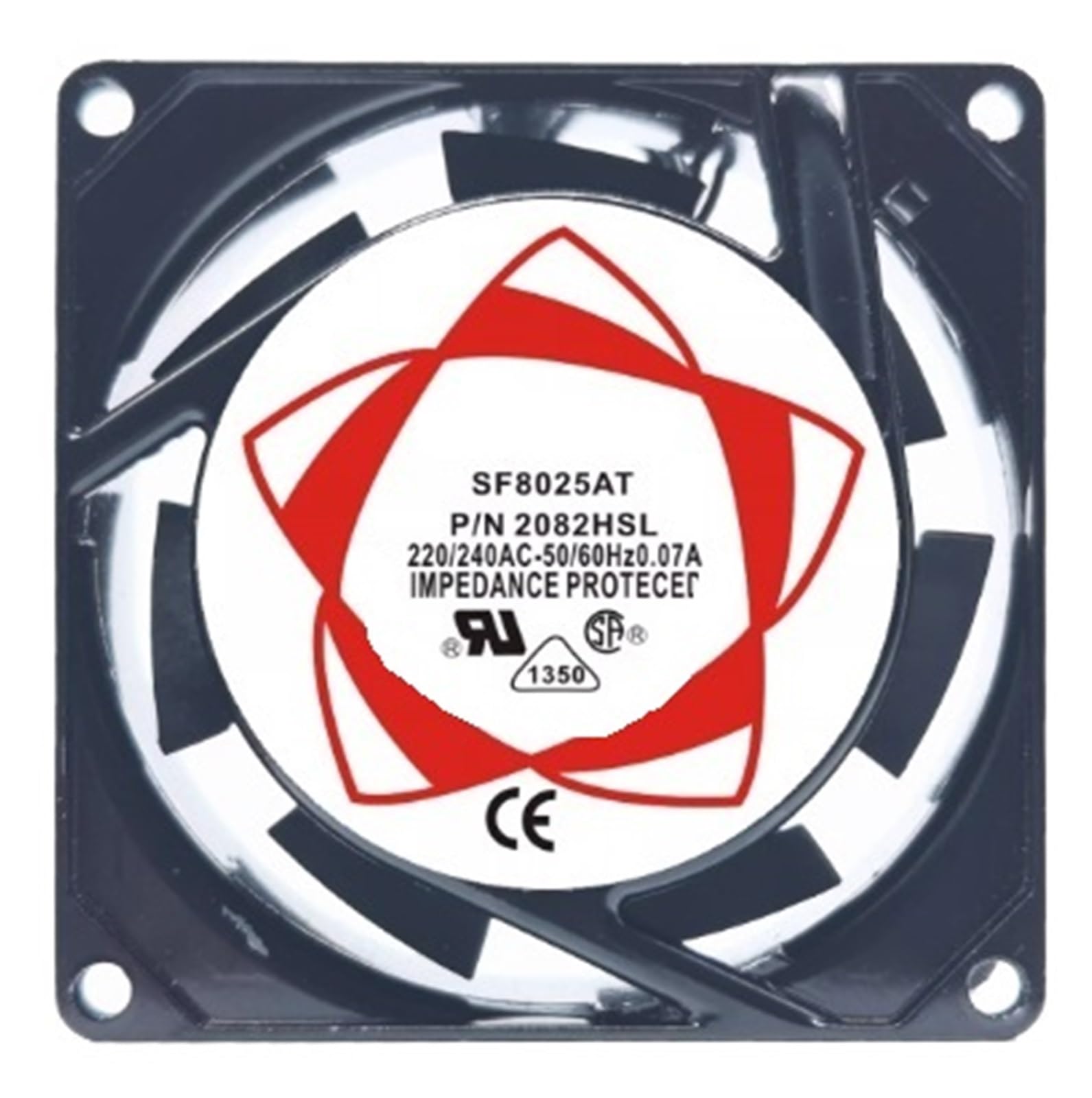 ZBWZXBDJ SF8025AT P/N 2082HSL 220-240V 0.10A 8cm 80 * 25MM Axial Flow Fan