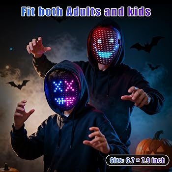 Amazon.com: QAQ LED Mask Light Up Mask with Gesture Sensing