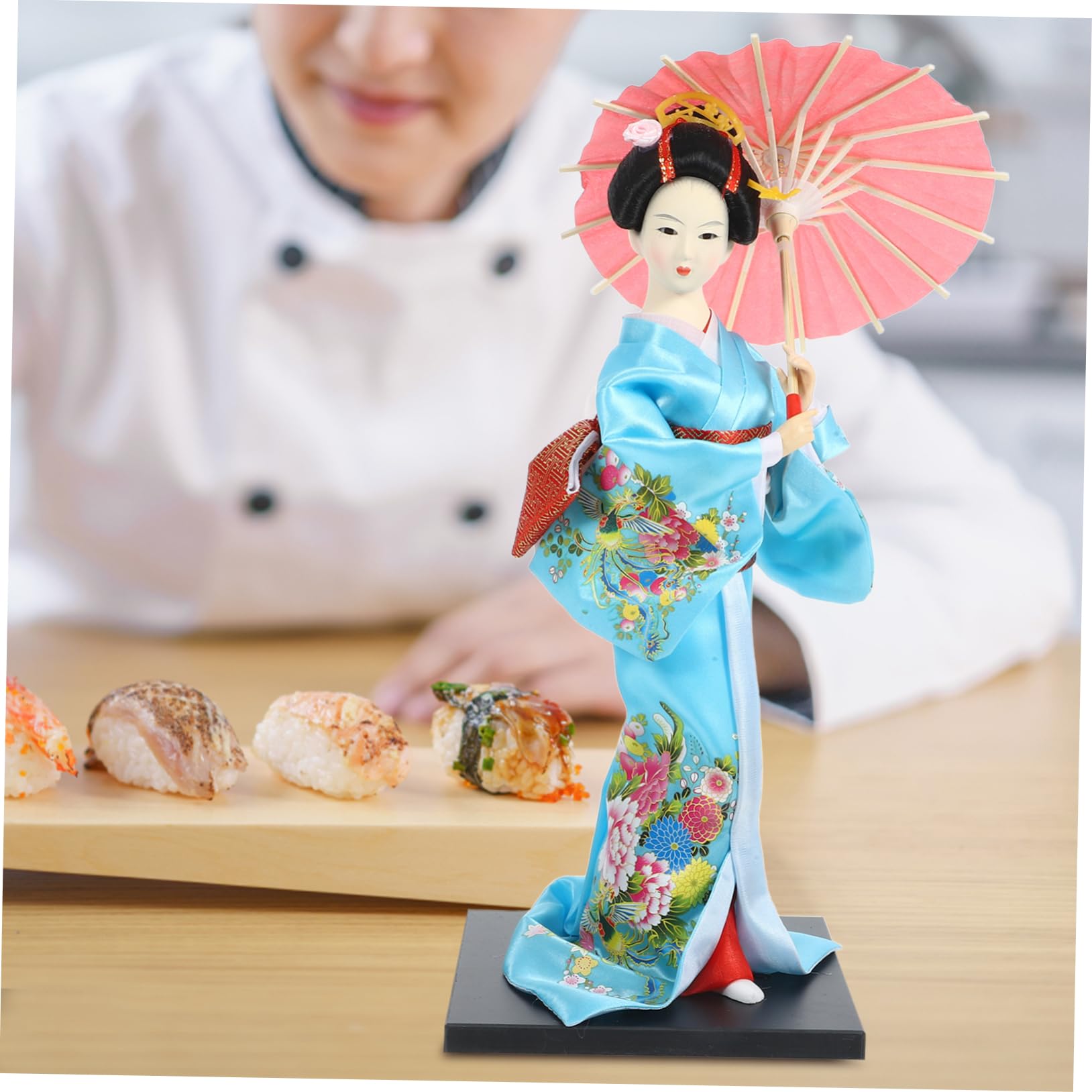 Garneck Japońska lalka gejsza ozdoba kimono figurka tradycyjna japońska dekoracja do domu i sklepów kolekcjonerska azjatyckie rzemiosło prezent dla przyjaciół