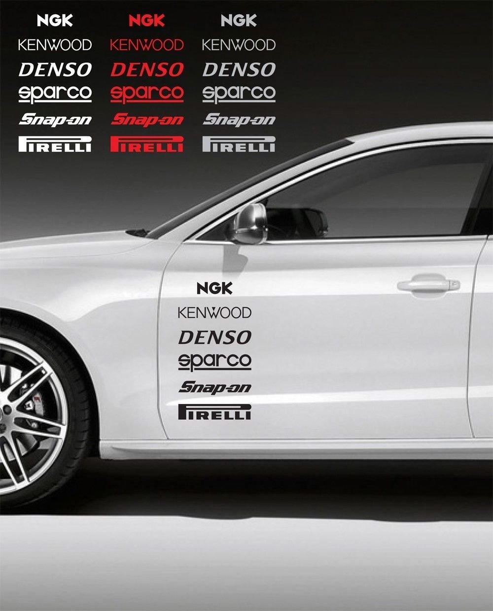 Indiashopers 12Pcs Racing Sponsors Logo Sport Sticker Emblem Decal