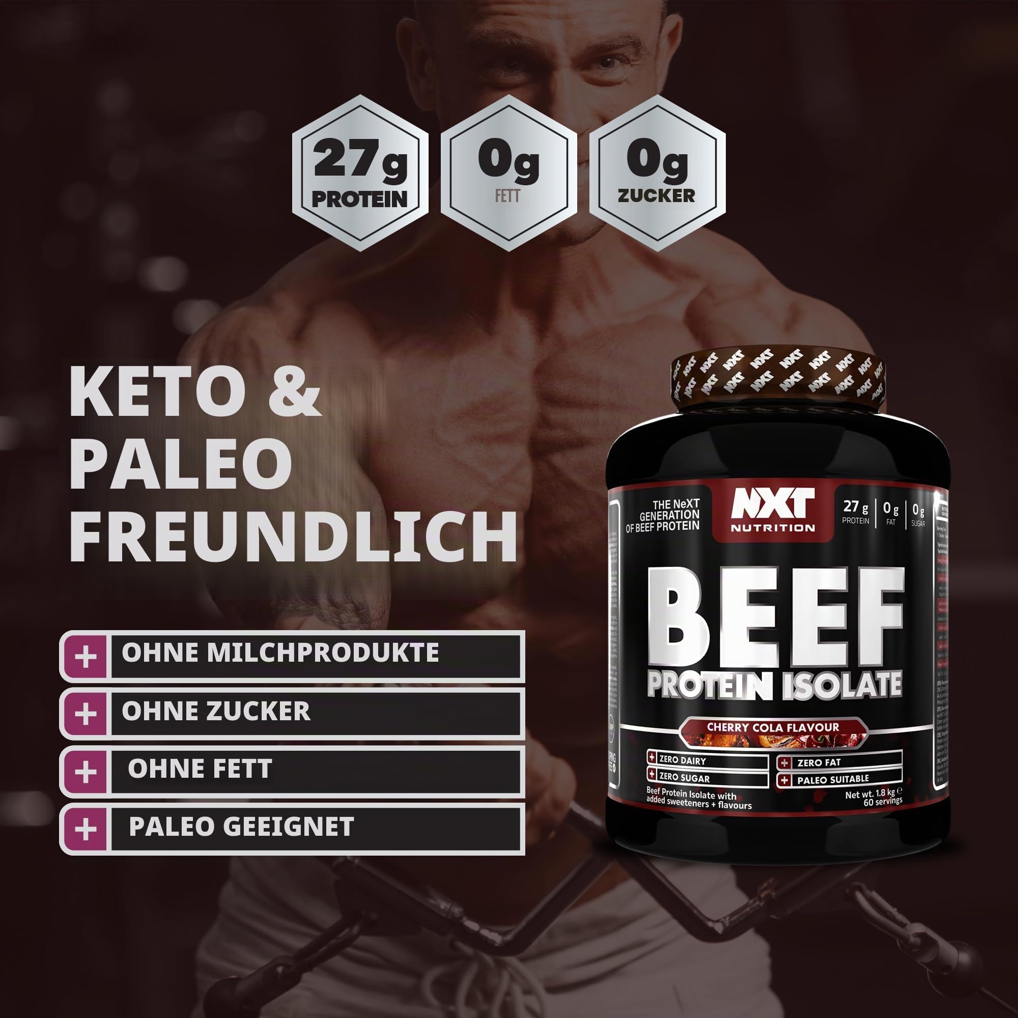 Beef-Protein-Isolate, 1,8 kg (Cherry Cola)