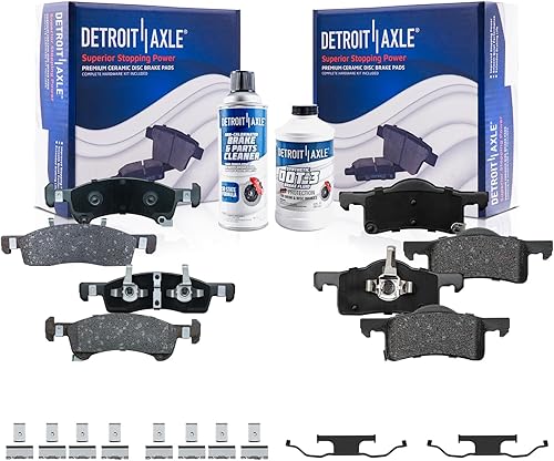 Miniatura 291 de Detroit Axle - Pastillas de Freno Delantero para Ford Fusion Lincoln MKZ Zephyr Mercury Milan Mazda 6, Pastillas de Freno Cerámica Reemplazo