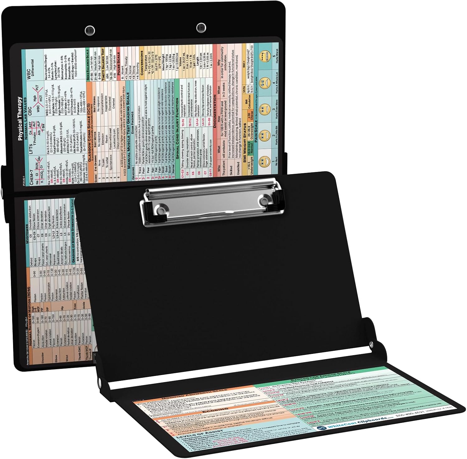 Whitecoat Clipboard® - Black Physical Therapy Edition