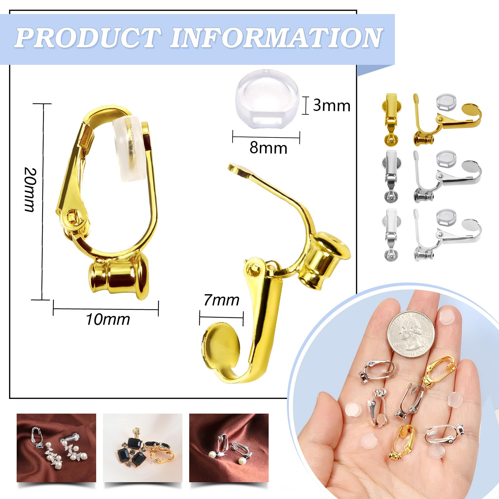 Perni per Orecchini con Disco Ondulato 25 mm Oro Opaco