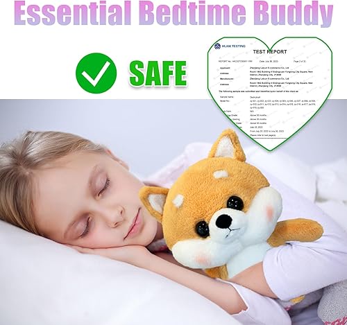 Miniatura 3 de Lindo juguete de peluche Shiba Inu con 8 ropa de animales de peluche para perros y 1 vaso, lindo peluche de perro Corgi para niños y niñas (12