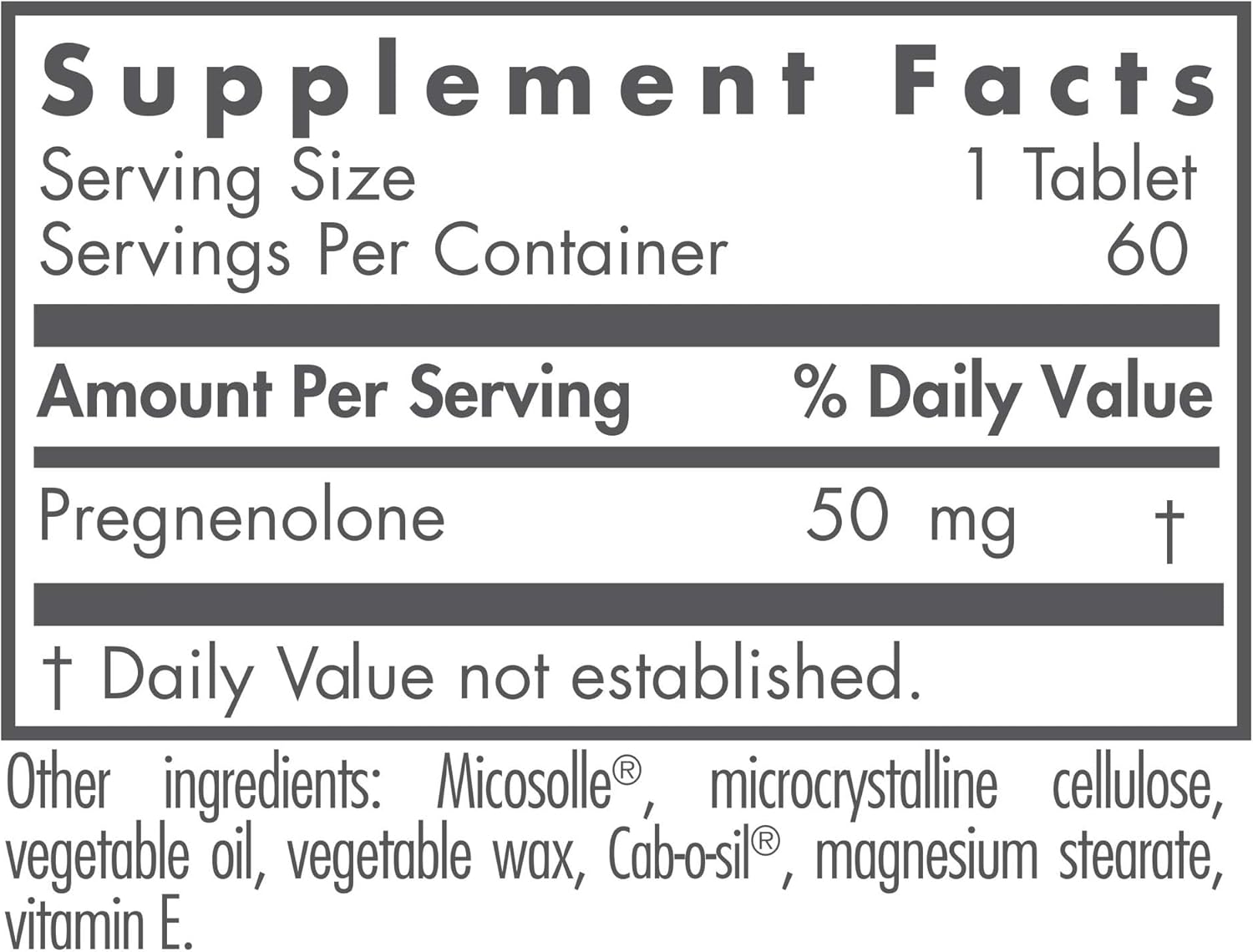 Nutricology Pregnenolone Supplement - Progesterone Supplements, Hormone & Stress Support, Made from Non-GMO Wild Yam, Micronized Lipid Matrix, Plant-Sourced, 50mg Scored Tablets - 60 Count - Image 2