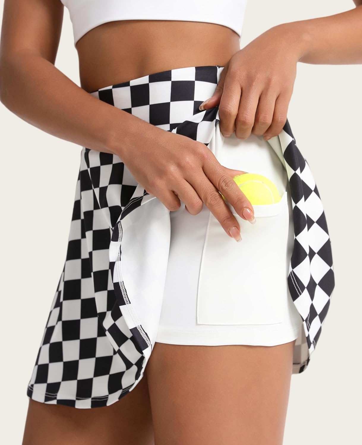 Women's Tennis Skirt Pleated Athletic Skirt with Shorts Pocket High Waisted Golf Skort for Workout Pickleball - Image 2