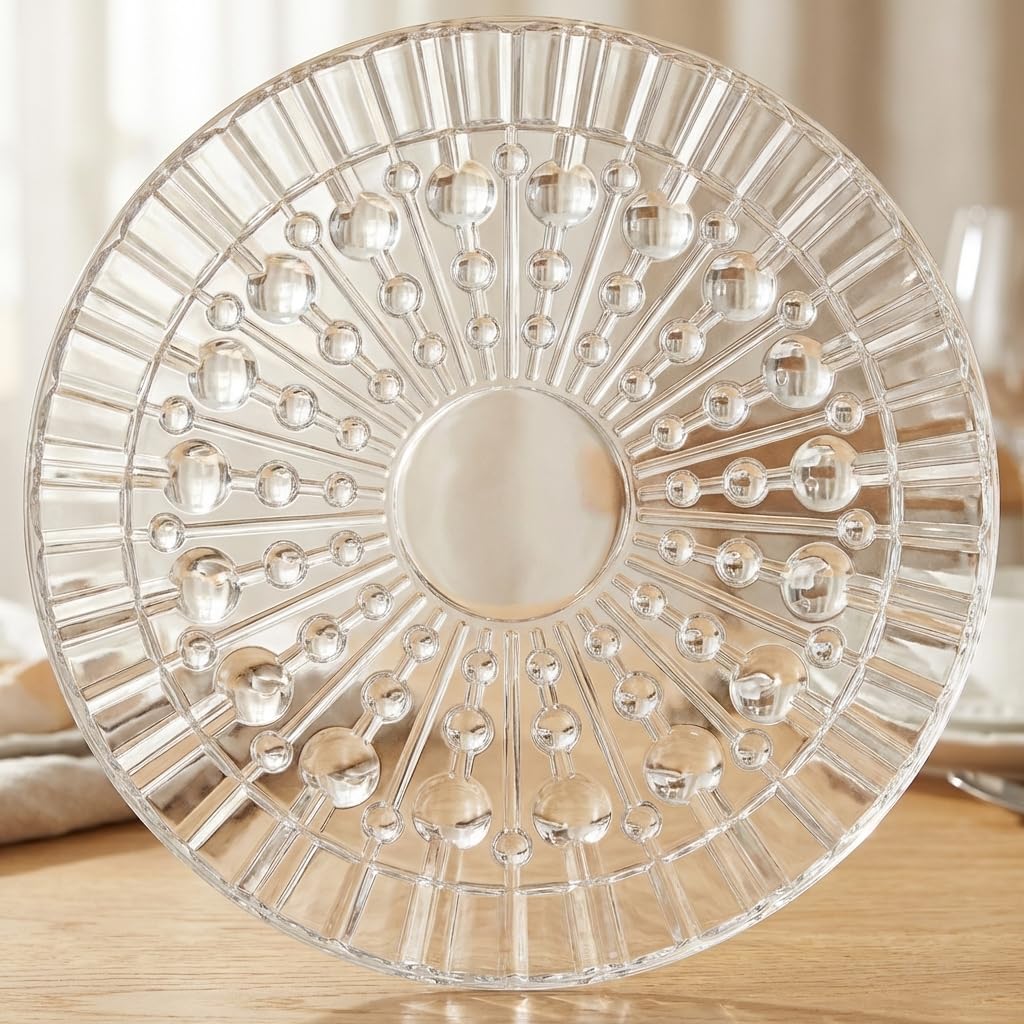 reifra Tortenplatte Erika Ø29cm rund – Retro Kuchenplatte Glas-Optik