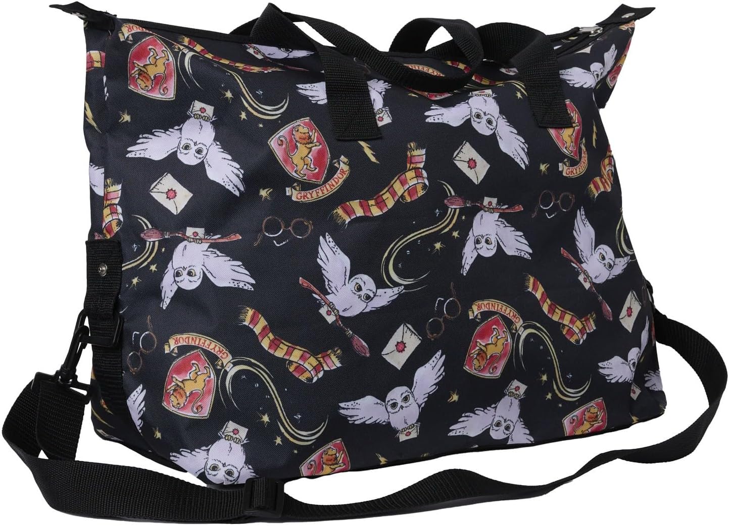 Harry Potter Tote Duffel Bag Hogwarts All Over Print Owl Glasses Carry On Travel - Image 8
