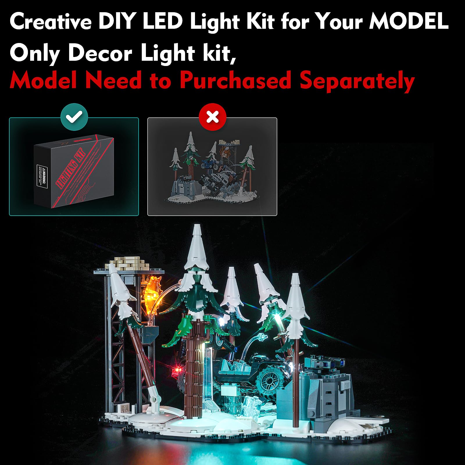 LocoLee LED Light Kit Compatible with Lego 76291 The Avengers Assemble: Age of Ultron (No Models Only Light) Creative Lighting Set Accessories Compatible with Lego 76291 Set