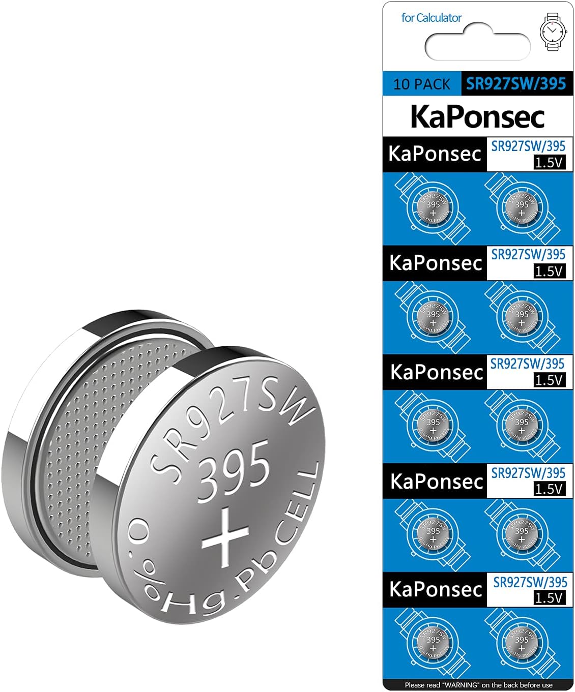Amazon.com: KaPonsec 10pcs SR927SW LR926 LR57 AG7 395 1.5V Silver Oxide ...