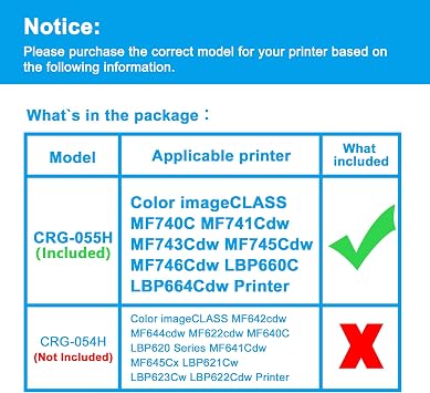 LCL 055H Black High-Yield Toner Cartridge Replacement for Canon 055 055H for Canon Color imageCLASS MF740C MF741Cdw MF743Cdw MF745Cdw MF746Cdw LBP660C LBP664Cdw Printer (1-Pack)