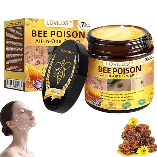 LOVILDS - Crema todo en uno para envenenamiento de abeja, crema de tratamiento de la piel de veneno de abeja para cuerpo y cara, crema profesional