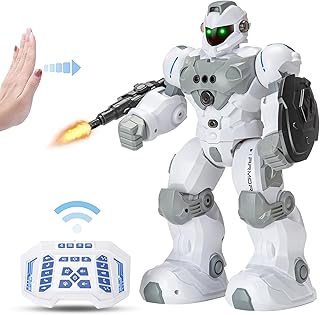 Zreswap Remote Control Robot Toys for Kids: Intelligent Programmable Robot Gifts for Kids Popular Science Story Toys with 2.4Ghz WiFi Signal Gesture Sensing for Kids