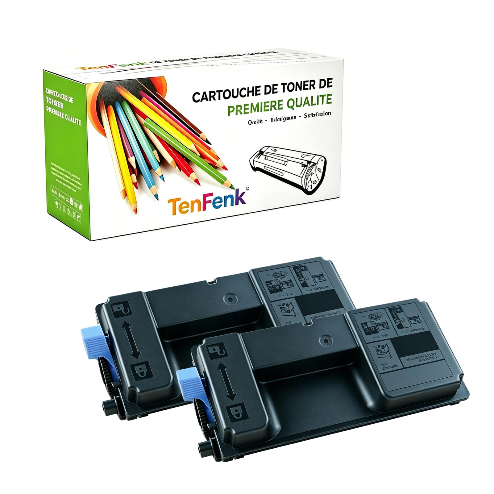 Compatible Reemplazo Cartucho De Tóner Para Kyocera TK-3412 TK3412 Para Uso Con Kyocera Ecosys PA5000X Impresora,(Negro- 15500 Páginas),2 pack