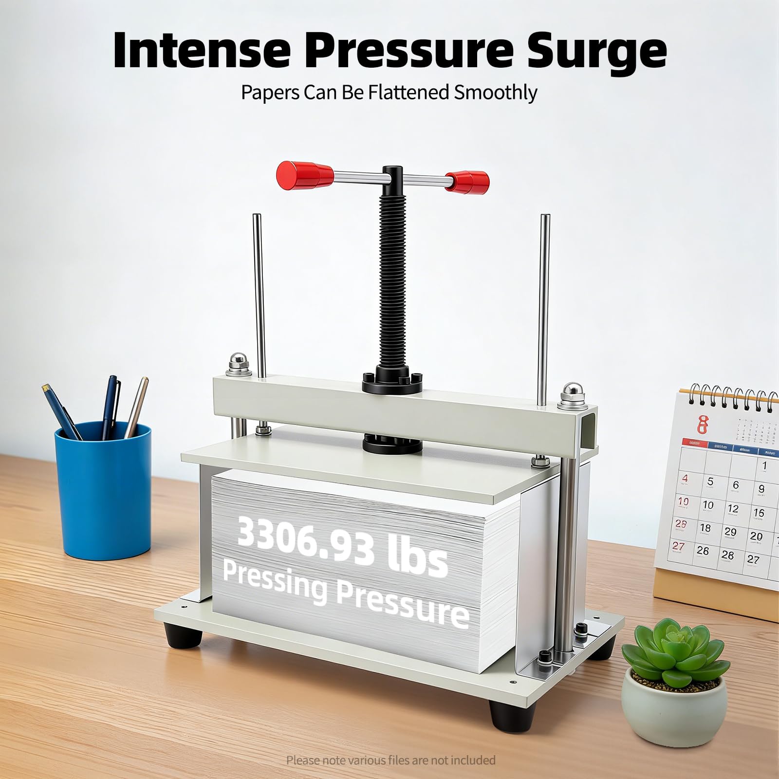 Pressa per rilegatura, formato A4, con 4 piedini antiscivolo, 215 x 265 x 330 mm, Manual Bookbinding Press, pressa di carta per fatture, libri, libri