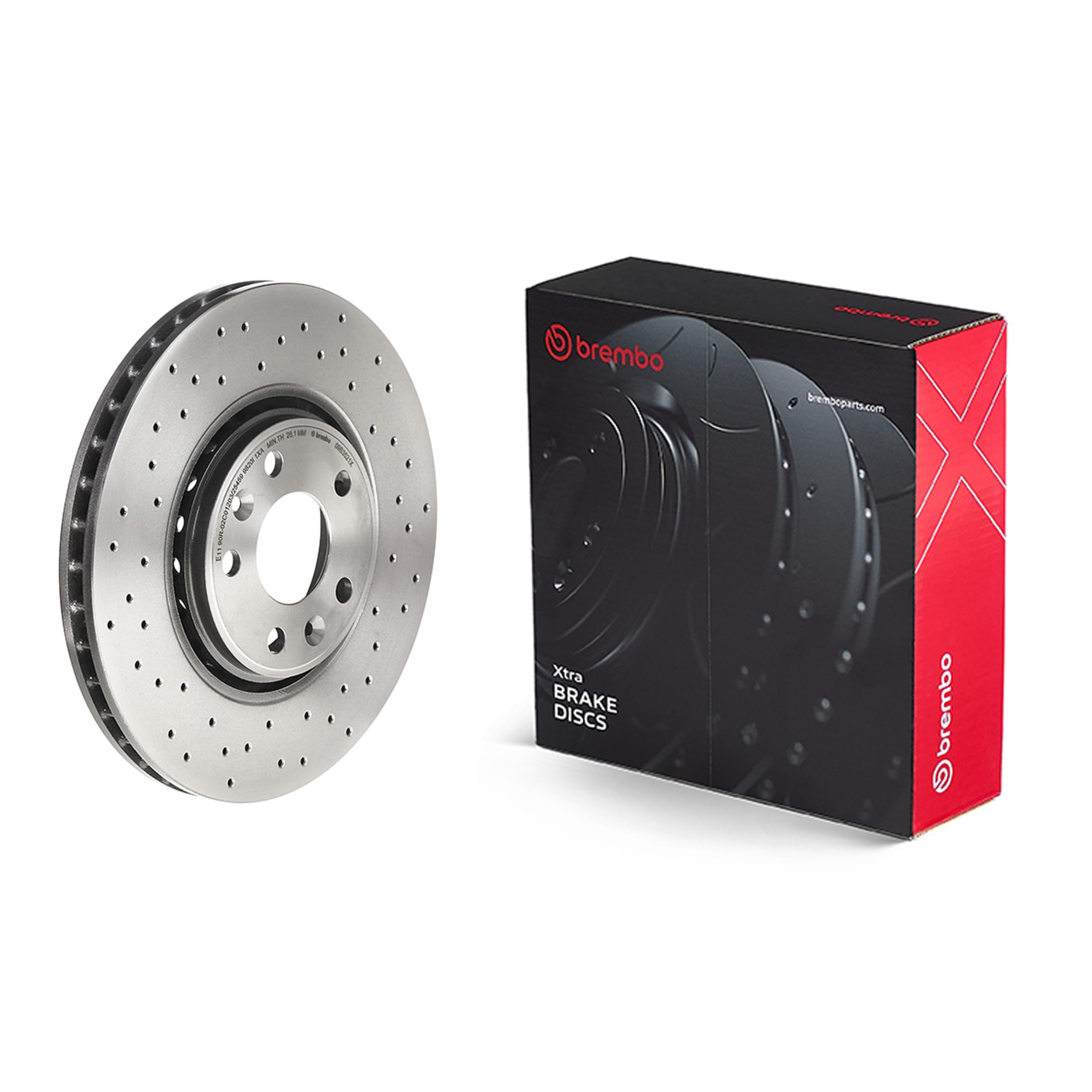 Brembo Xtra 09.B352.1X - Disco Freno Forato Anteriore, Set di 1
