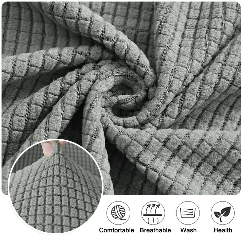 Solid Color Gaming Chair Cover Soft Elasticity Polar Fleece Armchair Slipcovers Computer Seat Chair Covers Stretch Rotating Lift Fiestas (Color : Gray, Size : One Size)