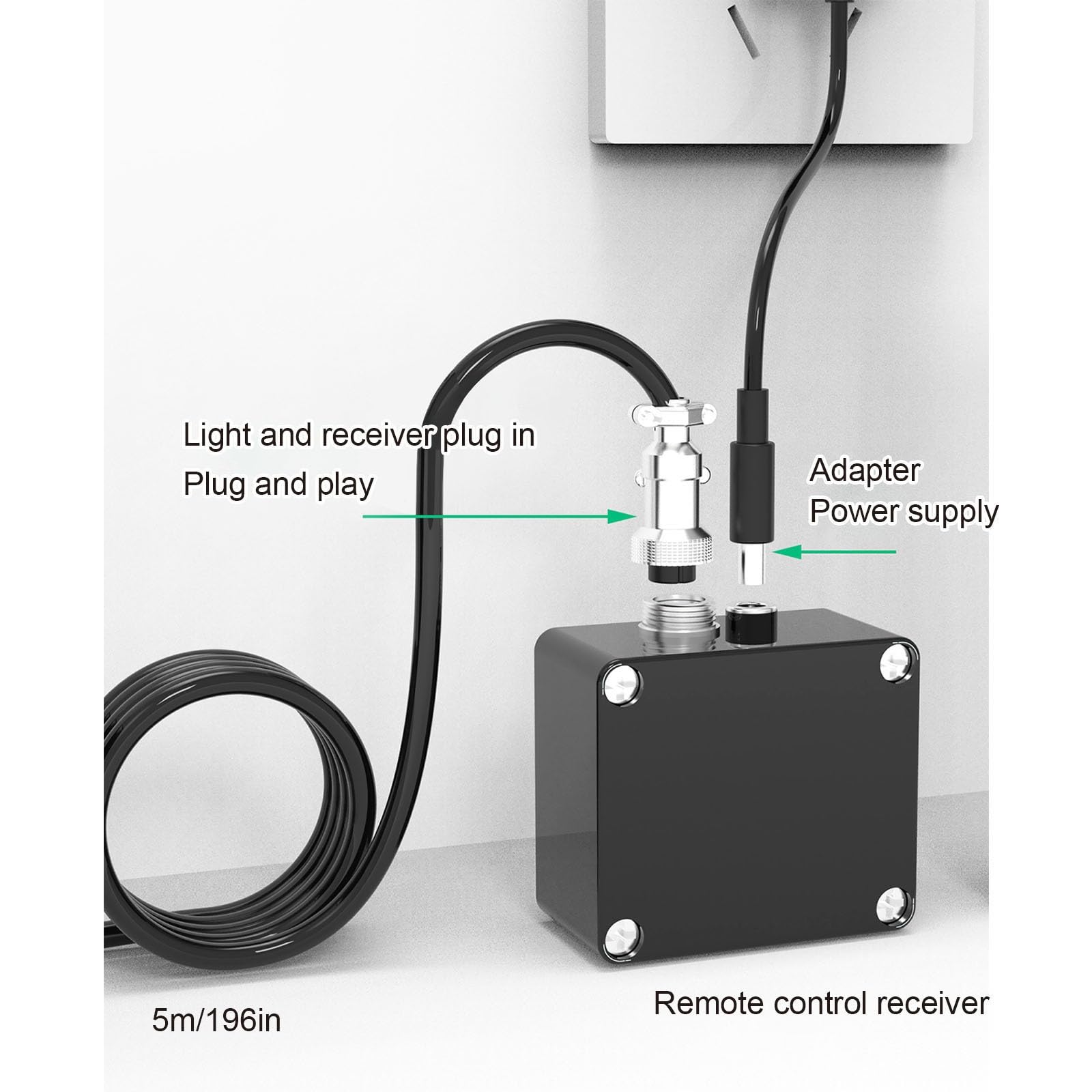 Gtzly Semaforo Telecomandato, Semaforo Rosso/Verde, Lampada da Parete a LED con Telecomando, Indicatore Luminoso Alloggiamento for PC, Alloggiamento for PC(300mm/12in)