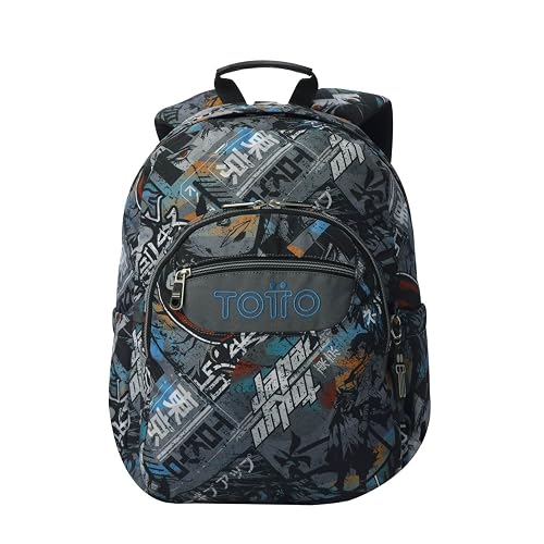 TOTTO - Mochila escolar adaptável a carrinho, modelo Acuareles, capacidade 20 L, bolso para PC 14&qu