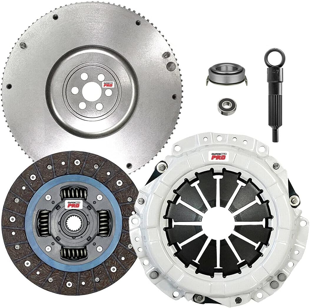 ClutchMaxPRO Performance Stage 2 Clutch Kit with Flywheel Compatible with 1989-1998 Geo Tracker Asuna sunrunner Chevy Tracker Ponitac Sunrunner Suzuki Sidekick X-90 (CP04137HDFW-ST2)