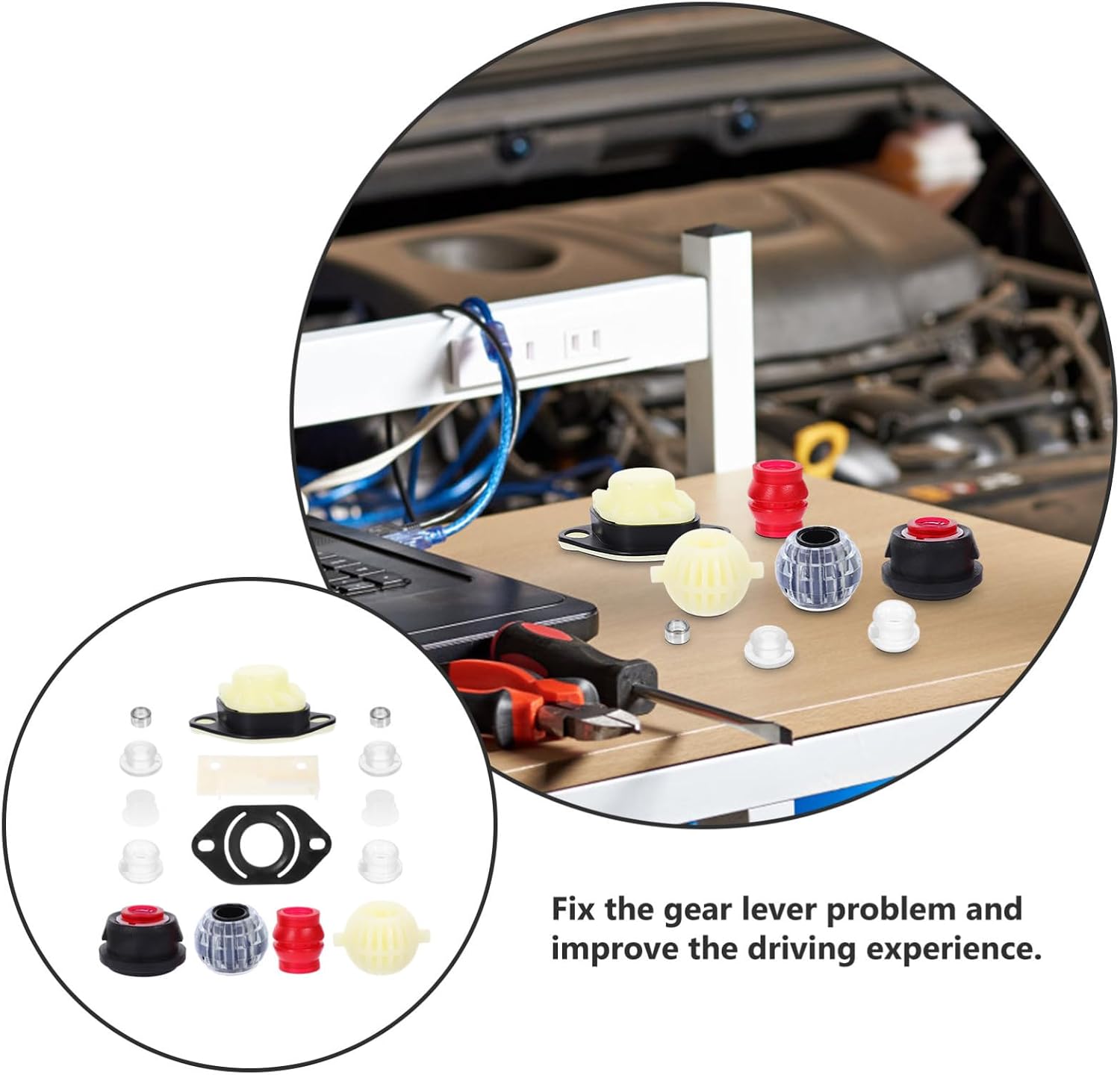 PRETYZOOM Car Gear Shifter Repair Kit Manual Transmission Shift Lever Bushing Replacement Set Automotive Transmission Shift Cable Random Color