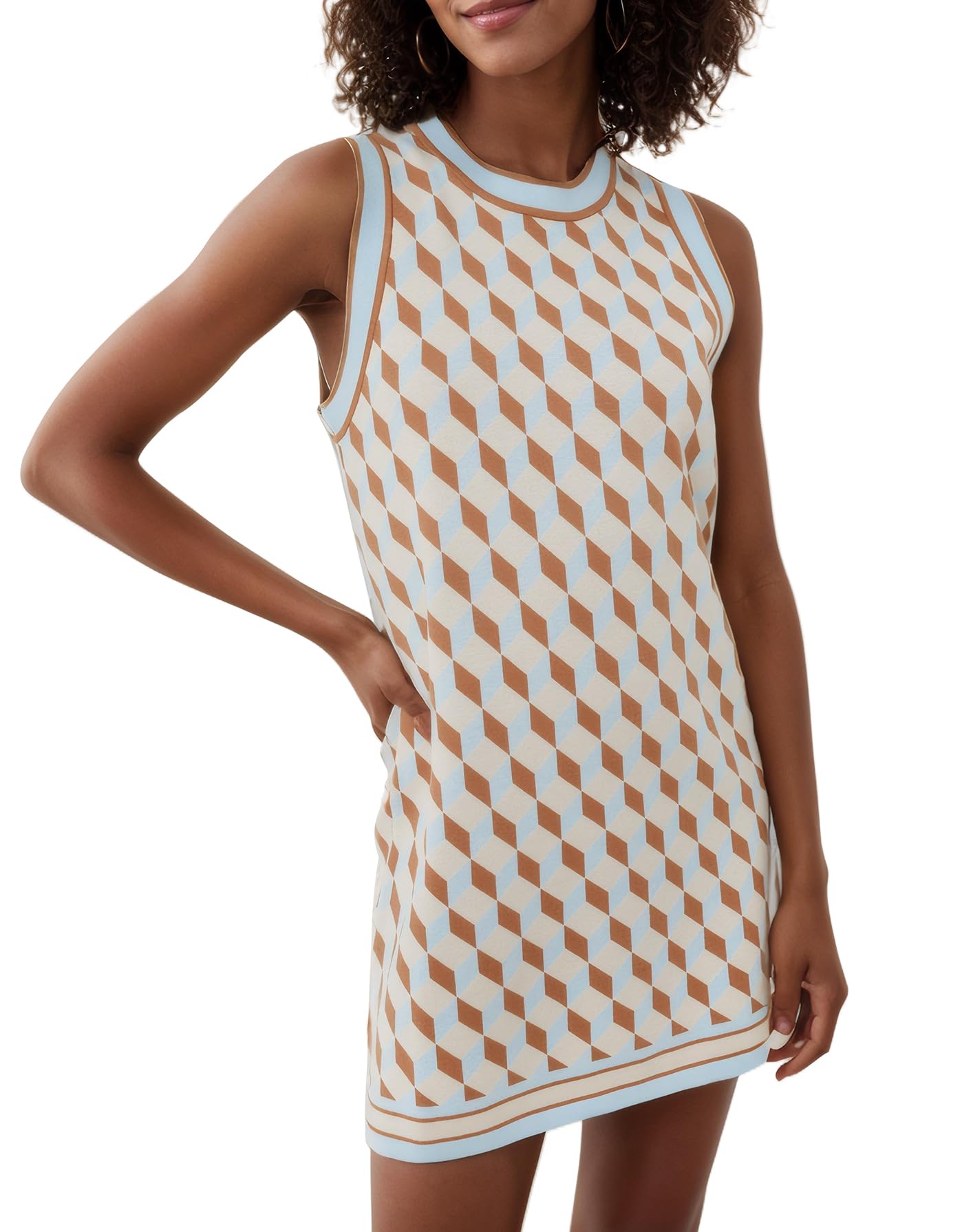 Kedera Womens Sleeveless Sweater Dress 2025 Crewneck Knitted Business Casual Winter Dress Old Money Holiday Party Outfit