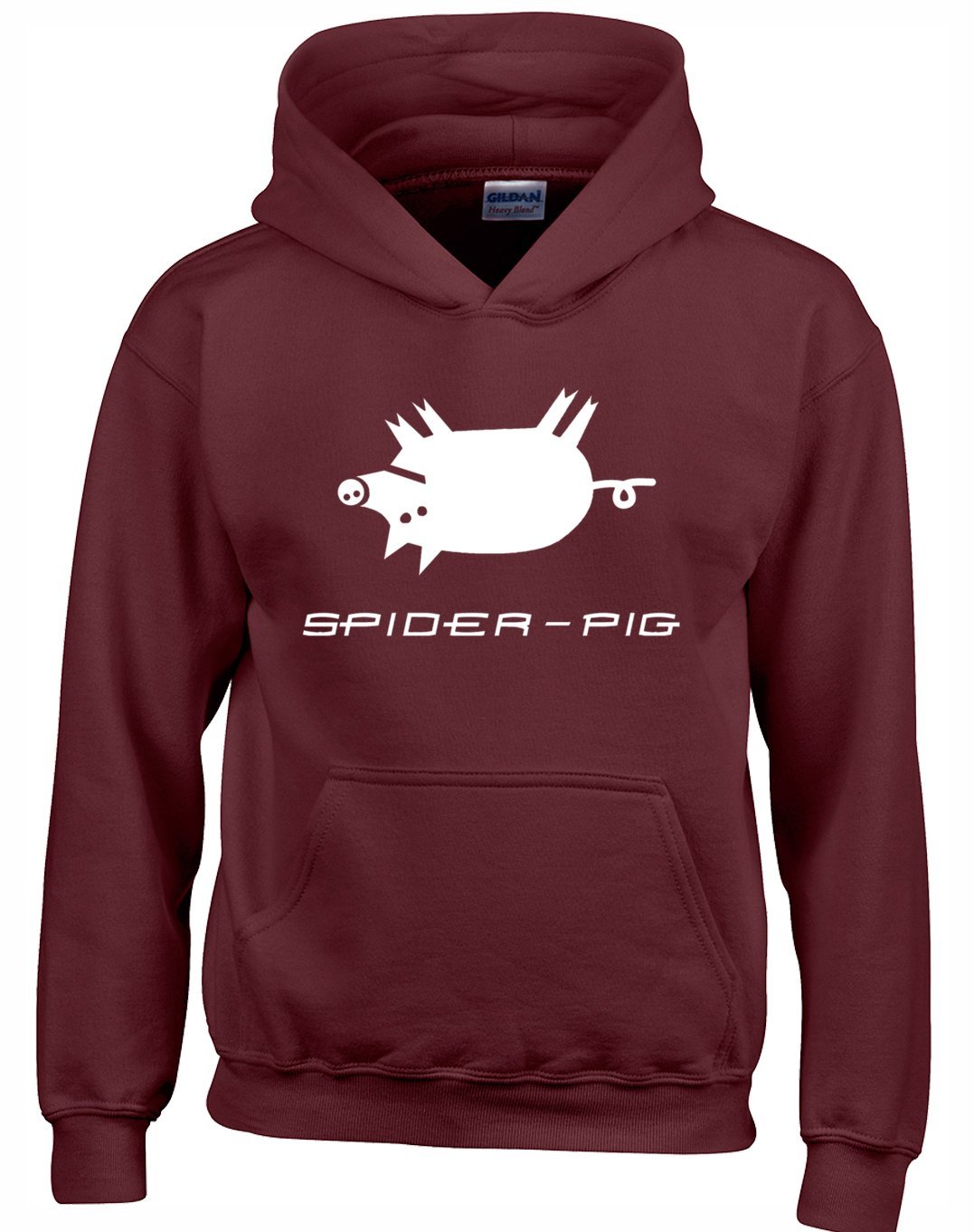 Crown Designs Spider Pig Comedy TV Show Inspired Gift Unisex Hoodies for Men, Women & Teenagers - Maroon/Medium