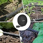 25ft Flat Soaker Hose for Garden Beds with Ground Nails,Water Saving Consistent Drip Irrigation System,Double Layer Lightweight Sprinkler Watering Hose,Duty Double Layer Leakproof Design