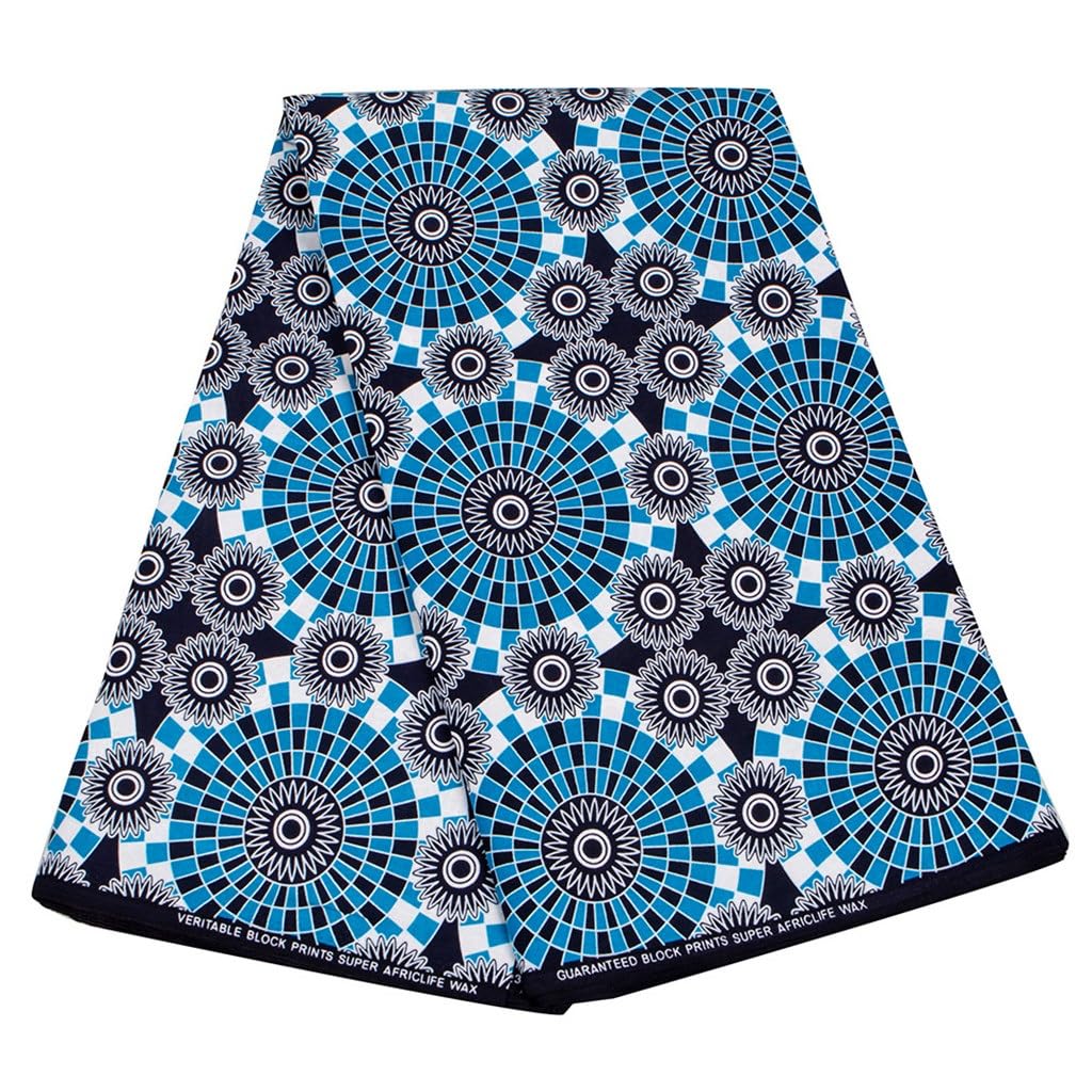 Tessuto africano con stampe geometriche fronte-retro stampato batik in stile nazionale africano in cotone
