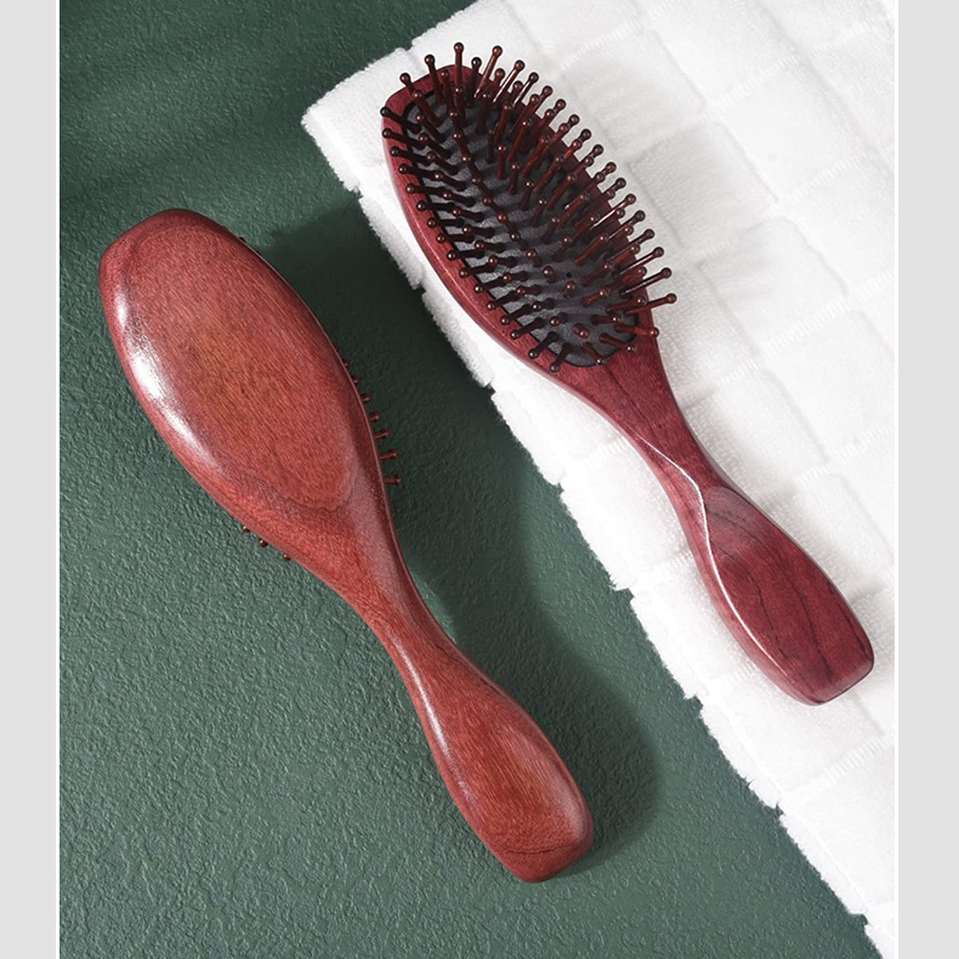 Spazzola per Capelli con Cuscino d'Aria, spazzole massaggianti con Cuscino d'Aria per Donne, Spazzola per Capelli antistatica districante in Legno