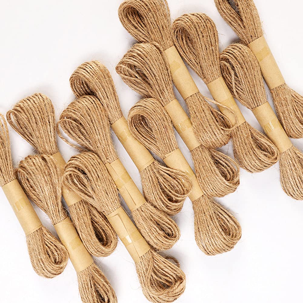 Corde Jute Naturelle Marron 1 Mm X 120 M Ficelle Jute Naturelle Pour Le Jardin,Bricolage,pour Boîte Cadeau,Ruban Jute Pour Décoration Cadeaux,Ficelle Jute Pour Bricolage,lot Tricot Main,Multicolore