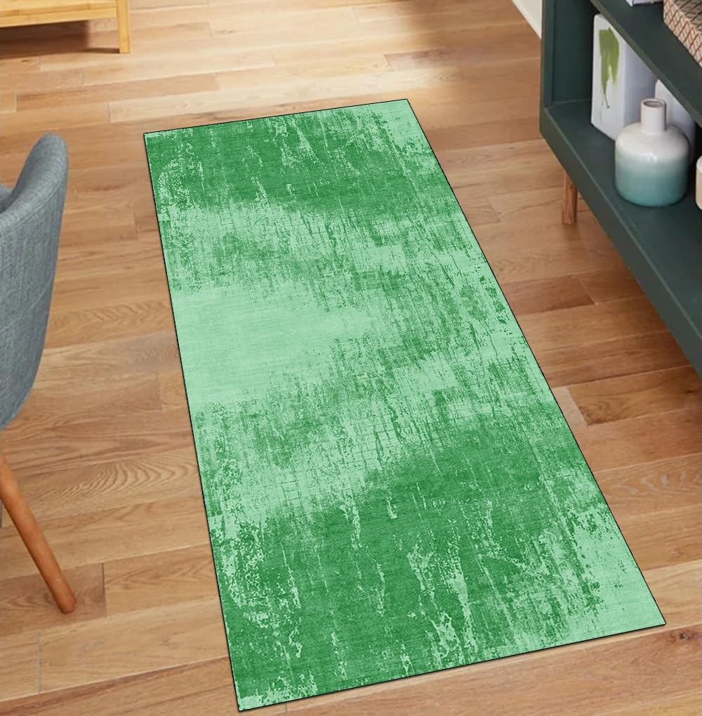 Alfombra para pasillo verde 110x150 decorativa para transformar el recibidor de casa