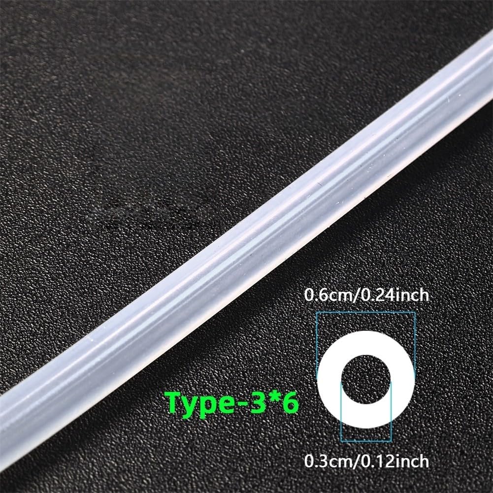Tubo in silicone, 50 m, 3 x 6 mm, tubo flessibile ad alta temperatura, design trasparente, facile da installare, parte di ricambio per macchina da caffè