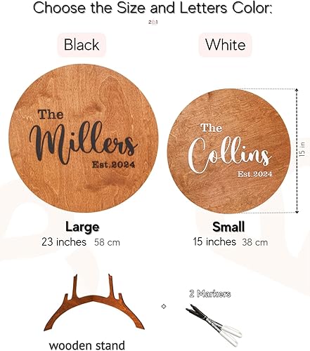 Miniatura 2 de Wedding Guest Book Alternative Personalized - Wood Circle Wedding Sign Rustic Wedding Decor for Reception - Wedding Decorations for Ceremony Outside