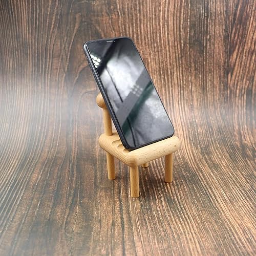 Miniatura 3 de Soporte de madera para teléfono celular, soporte desmontable para teléfono celular, soporte para teléfono inteligente adecuado para todos los