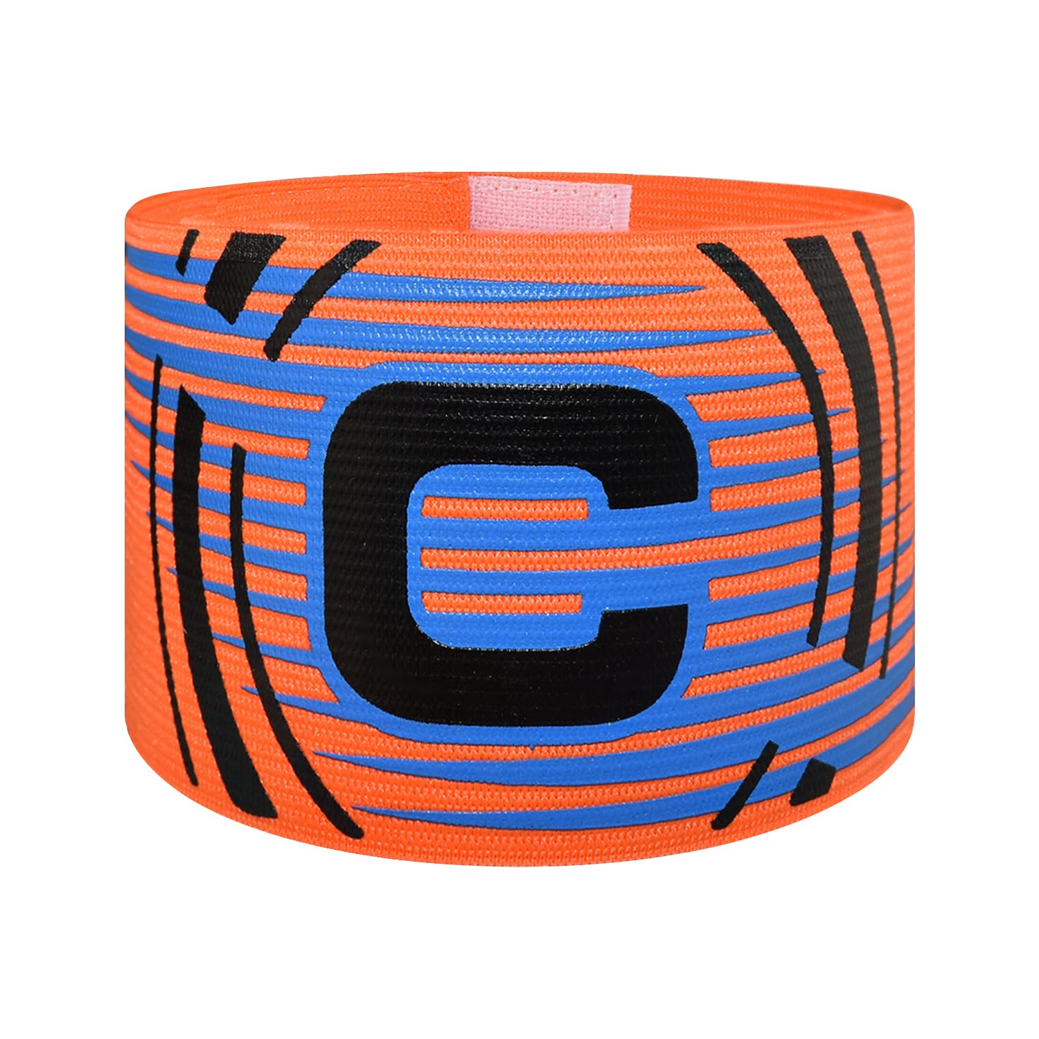 Fascia da braccio sportiva da capitano C, unisex, elastica, regolabile, per giocatori di calcio, per ragazzi e adulti