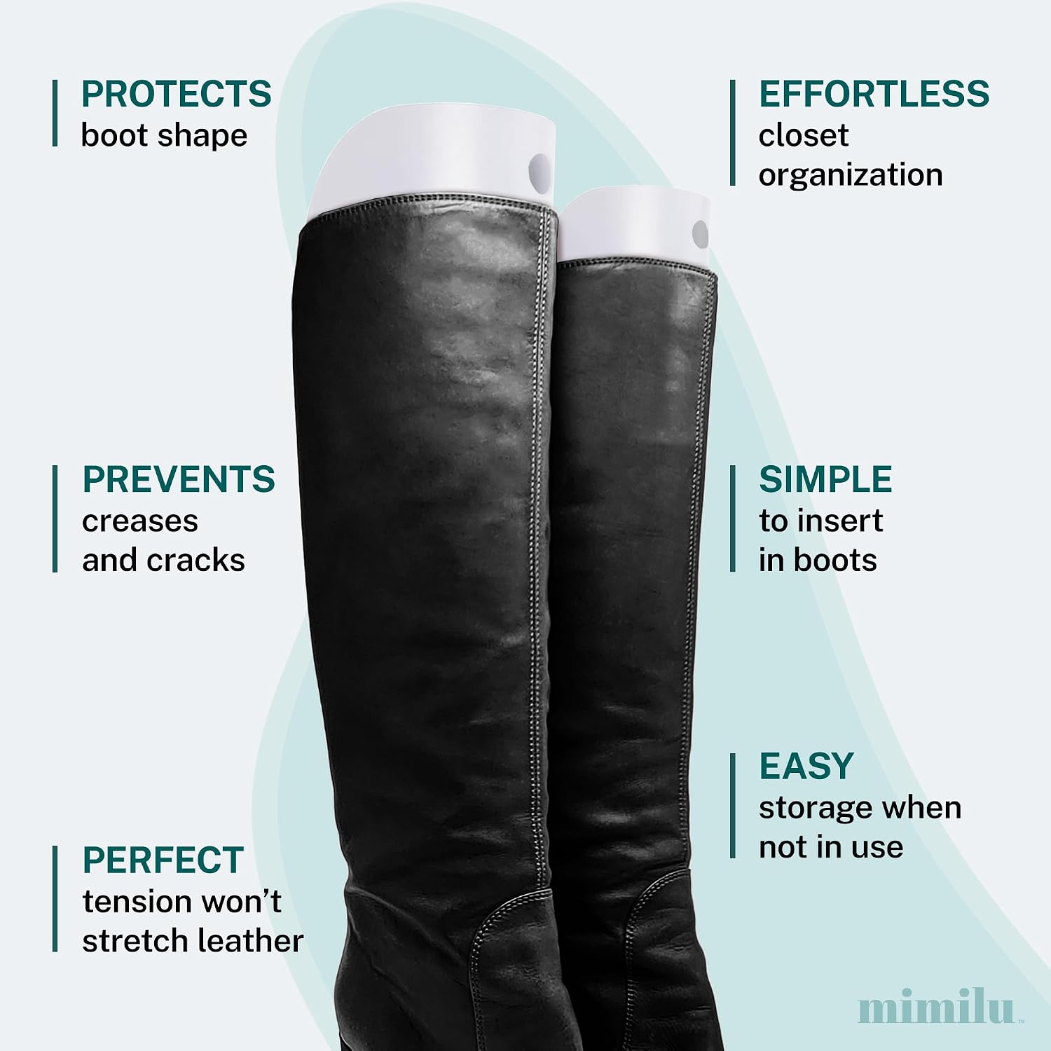 MIMILU 10 Pieces (5 Pairs) Boot Shaper Form Inserts. Stand Up Shape Holder For All Types Of Boots